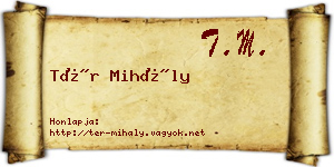 Tér Mihály névjegykártya