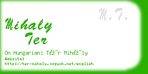 mihaly ter business card